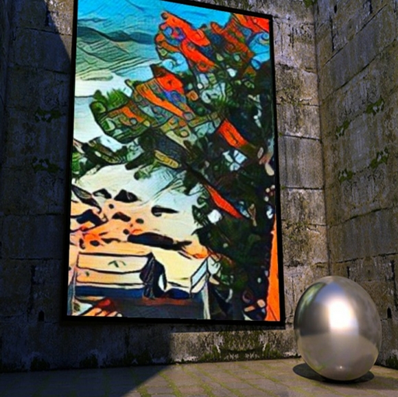 Original Watercolor Print of Malibu - Picture 2 of 3